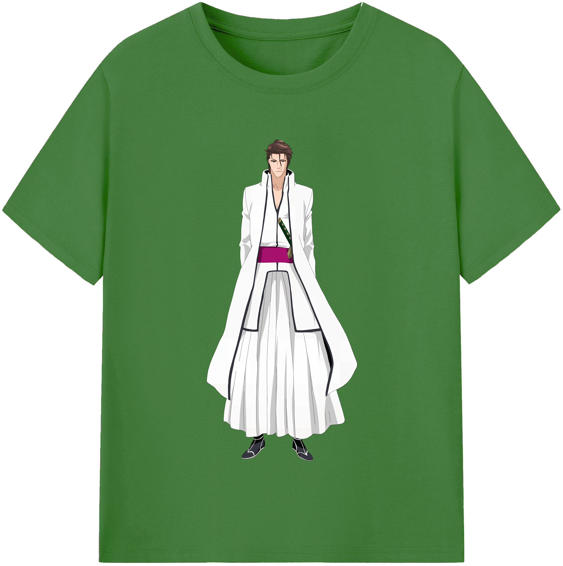 （画像用） ブリーチ 藍染 惣右介（あいぜん そうすけ） BLEACH Aizen Sousuke レディースカジュアルプリントTシャツ（綿100％）